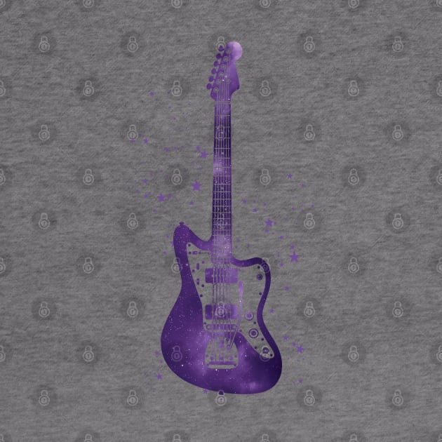 Offset Body Style Electric Guitar Universe Texture by nightsworthy